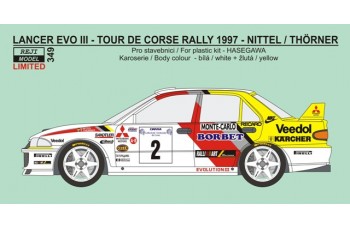 Decal – Mitsubishi Lancer Evo III – Tour de Corse 1997 - Nittel "LIMITED"